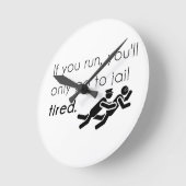 Cops Jokes Runde Wanduhr (Winkel)