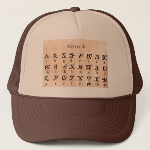 Coptic Alphabet Truckerkappe