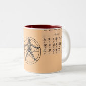 Coptic Alphabet Zweifarbige Tasse (VorderseiteRechts)