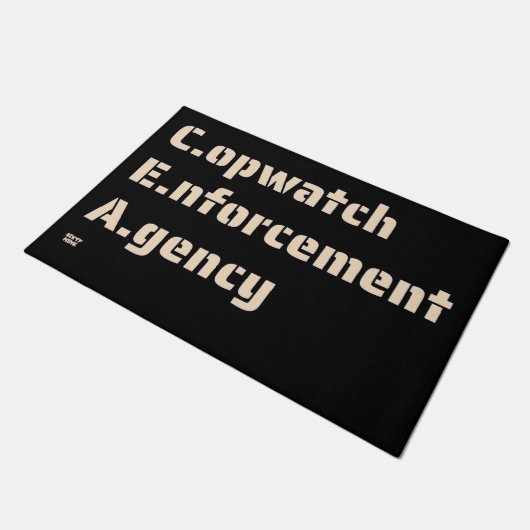 "COPWATCH ENERGY AGENCY" lustige Polizei       Fußmatte (Schrägansicht)