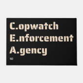 "COPWATCH ENERGY AGENCY" lustige Polizei Fußmatte (Vorderseite)