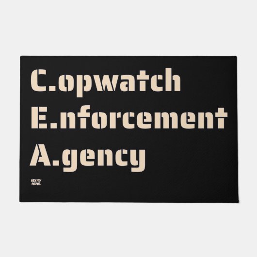 "COPWATCH ENERGY AGENCY" lustige Polizei       Fußmatte (Vorderseite)