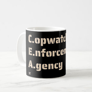 "COPWATCH ENERGY AGENCY" lustige Polizei Kaffeetasse