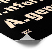 "COPWATCH ENERGY AGENCY" lustige Polizei Poster (Ecke)