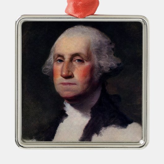 Copy Anthaeneum George Washington, Gilbert Stuart Ornament Aus Metall (Vorne)