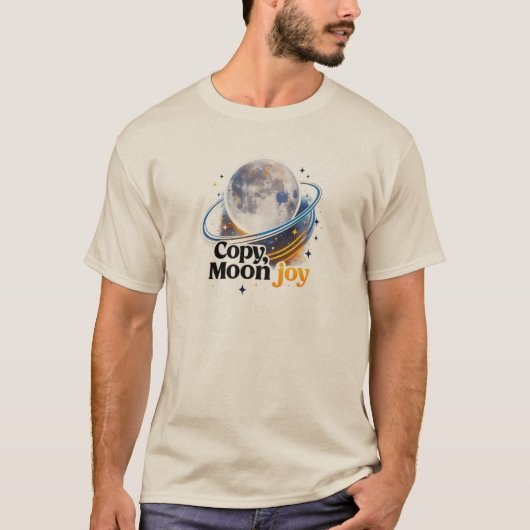 Copy Moon Joy Celestial Planet Graphic T-Shirt (Vorderseite)