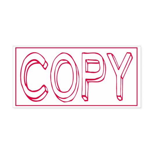 COPY Red Office Work Business Paper Permastempel (Design)