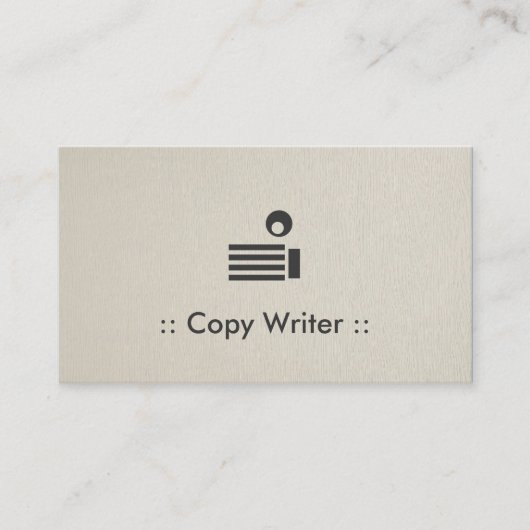 Copy Writer Simple Elegant Beruflich Visitenkarte (Vorderseite)