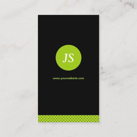 Copy Writer - Stilvolle Apple Green Visitenkarte (Rückseite)