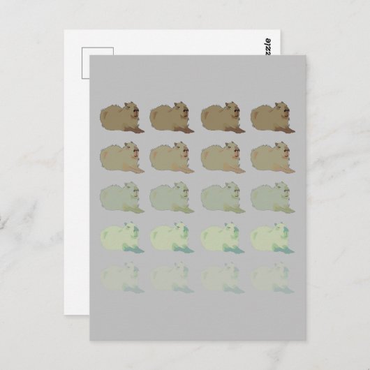 Copybara Capybara Postkarte (Vorne/Hinten)