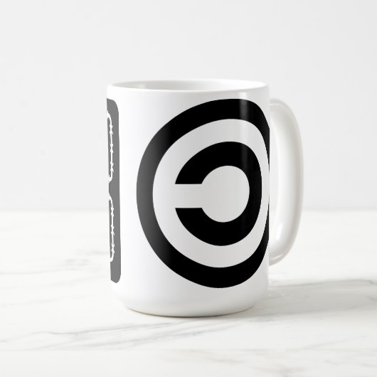 Copyleft Freiheit Kaffeetasse (VorderseiteRechts)
