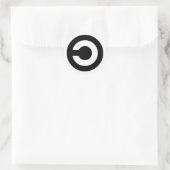 Copyleft - Informationen will frei Runder Aufkleber (Tasche)
