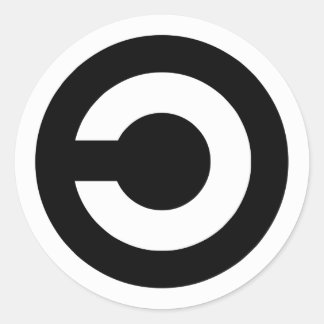 Copyleft - Informationen will frei Runder Aufkleber