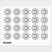 Copyleft - Informationen will frei Runder Aufkleber (Blatt)