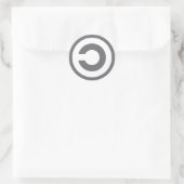 Copyleft - Informationen will frei Runder Aufkleber (Tasche)