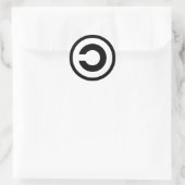 Copyleft - Informationen will frei Runder Aufkleber (Tasche)
