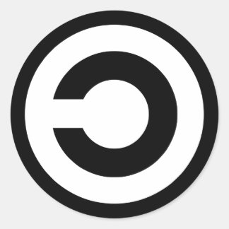 Copyleft - Informationen will frei Runder Aufkleber