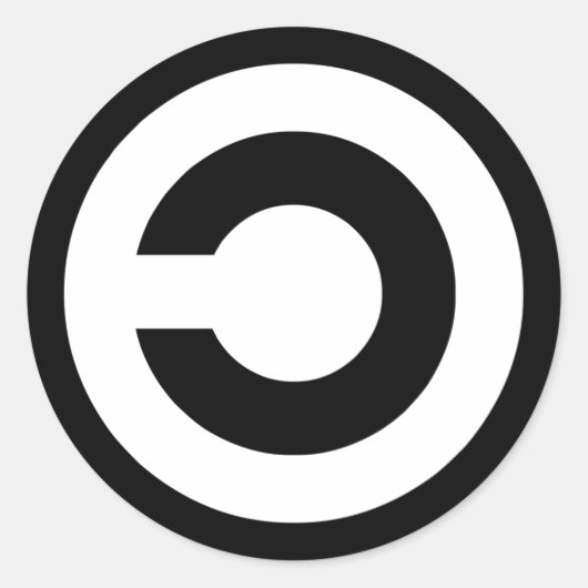 Copyleft - Informationen will frei Runder Aufkleber (Vorderseite)