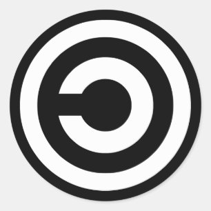 Copyleft - Informationen will frei Runder Aufkleber
