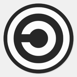 Copyleft - Informationen will frei Runder Aufkleber