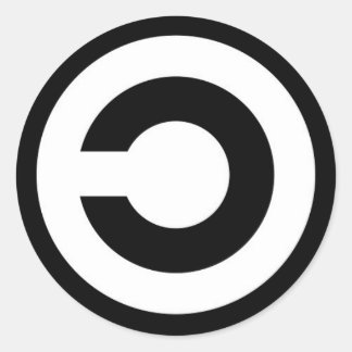 Copyleft Runder Aufkleber