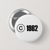 Copyright 1982 button (Vorne & Hinten)