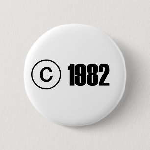 Copyright 1982 button