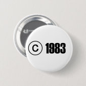 Copyright 1983 button (Vorne & Hinten)