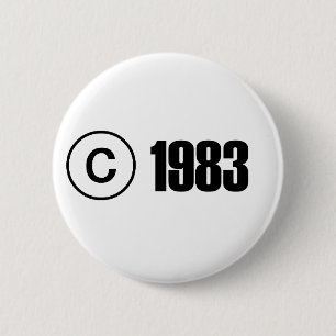 Copyright 1983 button