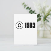 Copyright 1983 postkarte (Stehend Vorderseite)