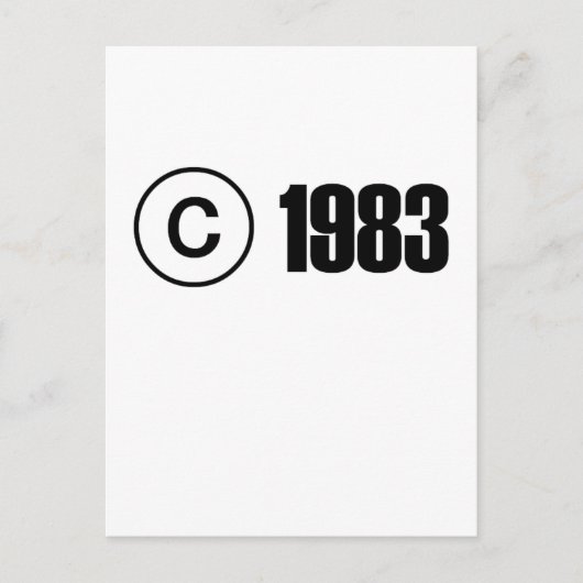 Copyright 1983 postkarte (Vorderseite)