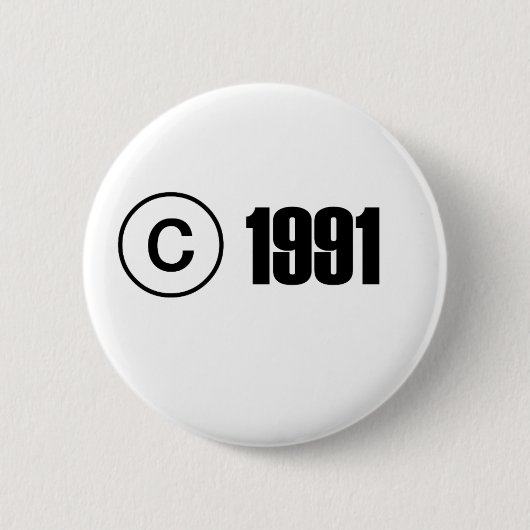 Copyright 1991 button (Vorderseite)
