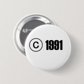 Copyright 1991 button (Vorne & Hinten)