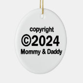 Copyright 2019 Mommy and Daddy Keramik Ornament (Rechts)