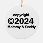 Copyright 2019 Mommy and Daddy Keramik Ornament (Vorne)