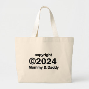 Copyright 2020 Mommy and Daddy Tote Bag Jumbo Stoffbeutel