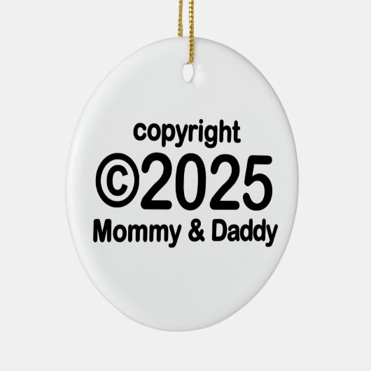 Copyright 2022 Mommy and Daddy Ceramic Ornament (Rechts)