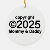 Copyright 2022 Mommy and Daddy Ceramic Ornament (Vorne)