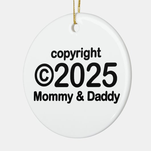 Copyright 2022 Mommy and Daddy Ceramic Ornament (Links)