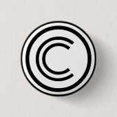 Copyright sign symbol button (Vorderseite)