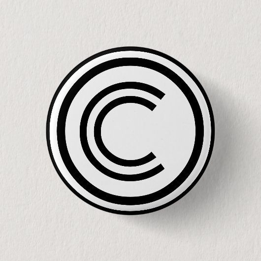 Copyright sign symbol button (Vorderseite)