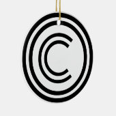 Copyright sign symbol keramik ornament (Rechts)