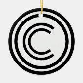 Copyright sign symbol keramik ornament (Vorne)