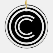 Copyright sign symbol keramik ornament (Hinten)