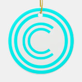 Copyright sign symbol keramik ornament (Vorne)