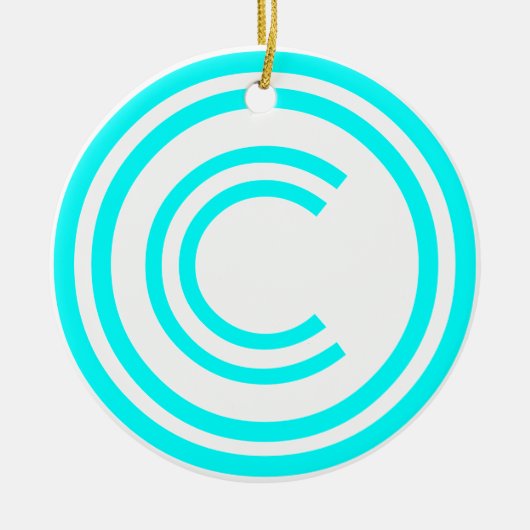 Copyright sign symbol keramik ornament (Vorne)