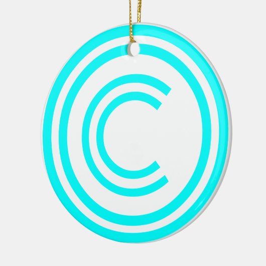 Copyright sign symbol keramik ornament (Links)