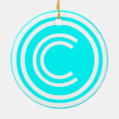 Copyright sign symbol keramik ornament (Hinten)