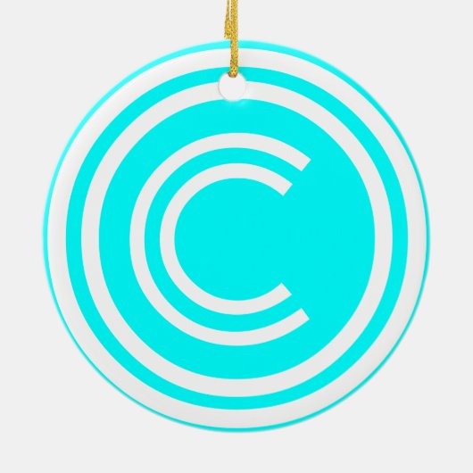 Copyright sign symbol keramik ornament (Hinten)