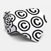 Copyright-Symbol-Krawatte, Schwarzweiss Krawatte (Gerollt)